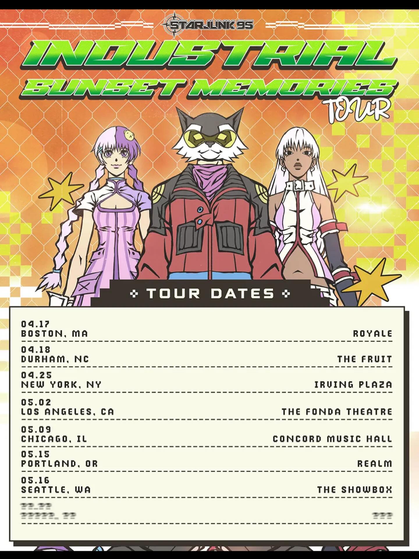 Starjunk 95 Industrial Sunset Memories Tour Poster 2026